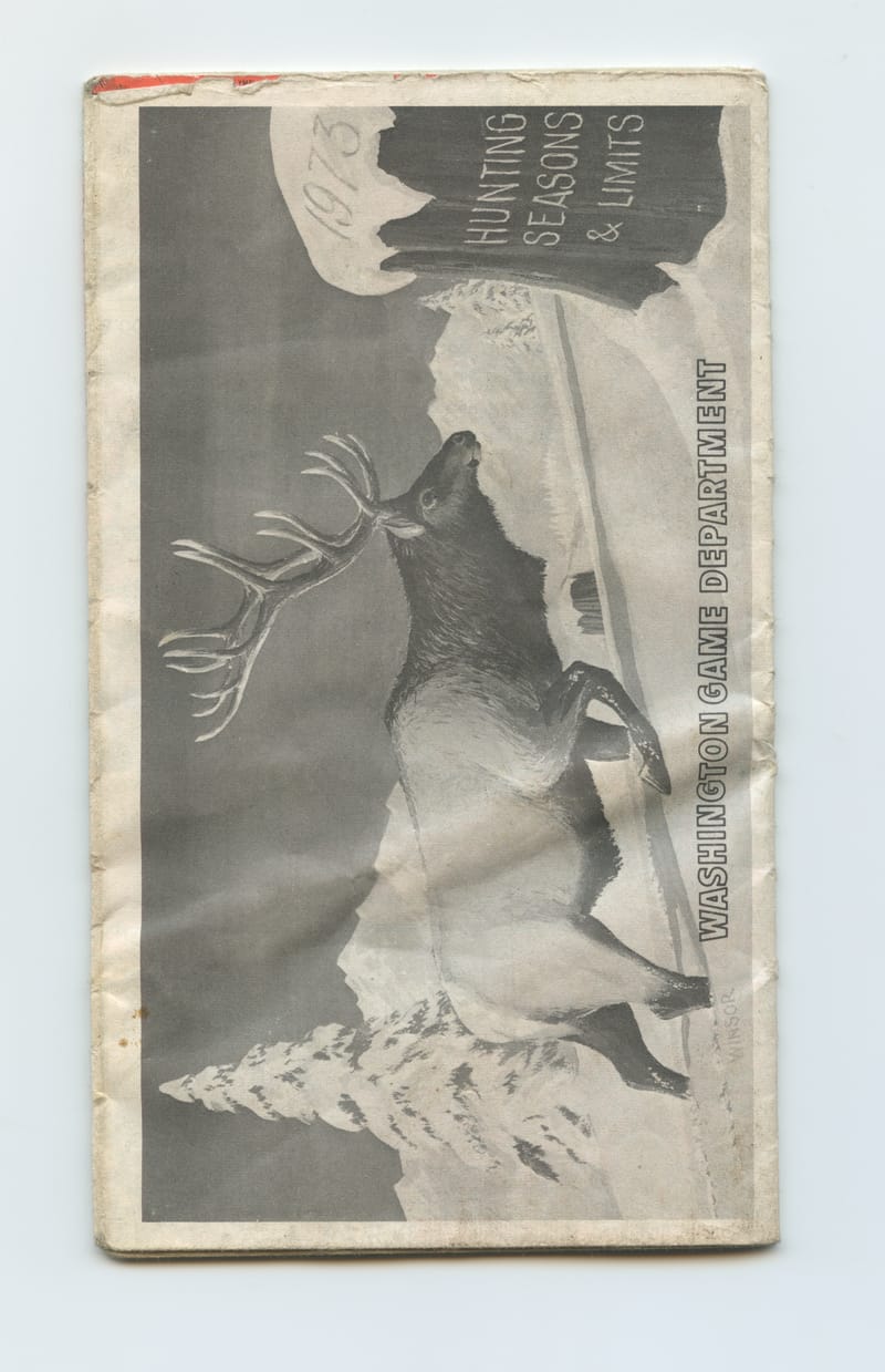 Bull Elk, Washington Hunting Seasons and Limits 1973